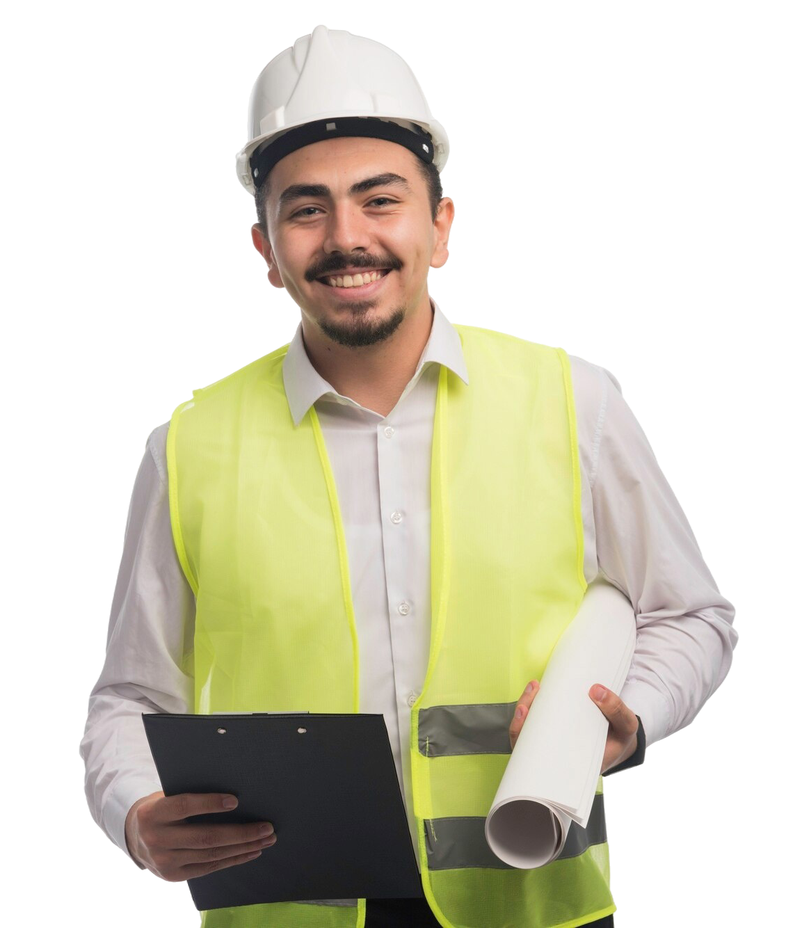 ingeniero uniforme plan proyecto lista tareas